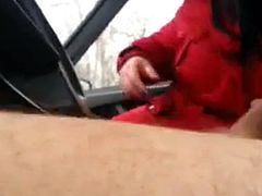 Slut giving head in the car