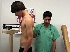 Gay doctor dry hump cum patient Getting up onto the table