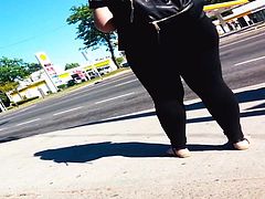 big booty spanish girl  in black tights pt 2