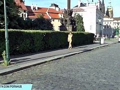 Susan Ayn has fun naked on public streets