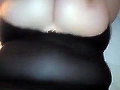 Fucking a BBW shaven pussy while her massive boobs bounce