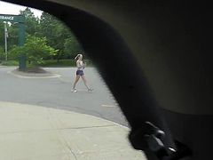 Spandex female ass overload with public ejaculation