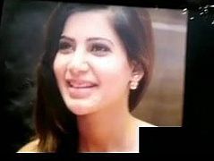 Cum Tribute to Samantha Akkineni Cute face