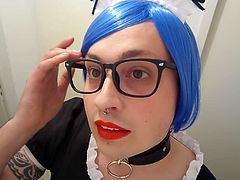 Blue Sissy maid