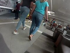 Two booties at the mall