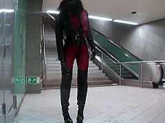 Tgirl in public