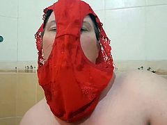 Piia from Estonia in shower