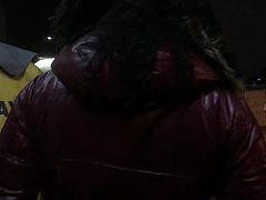 Shiny Red Jacket on the Street