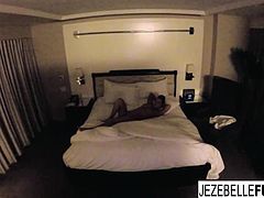 Nude Jezebelle Bond hangs out in her hotel room