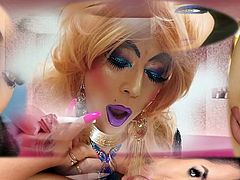 sissy pornstar niclo heavy makeup sexy