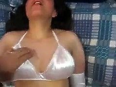 sexy white satin fuck