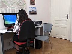 Big booty plumper gets fucked in the office