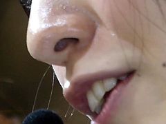 Candid Up Close Of Japanese Woman's Mouth