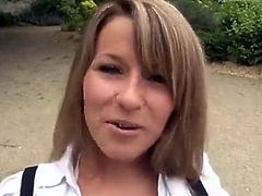 French Amateur Liona gets Outdoors Interracial Anal