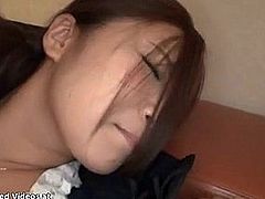 Japanese busty maid gives a perfect blowjob