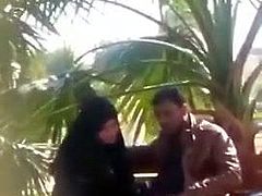 Cheating Arab wife caught sucking cock in public