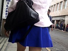 milf blue skirt