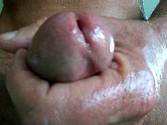 Dripping cum close-up