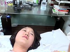 Cute Jav Teen Chihiro Sano dominated and scared with a knife, she gets brutal finger squirting and fuck.