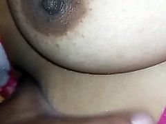 indian aunty showing boobs in bed