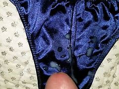 Quick satin thong cum vid