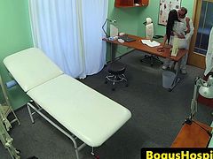 Euro patient cockriding doctor during exam