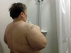 My BBW wife Liz in the shower
