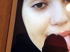 Hijabi cumtribute cumshot