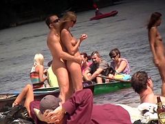 Hot couple getting frisky at the river ( No Sex )