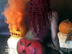 Happy Halloween Beautiful Ebony Shaking (No Sound)