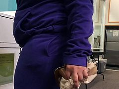 Ebony Phat Purple Sweats Ass