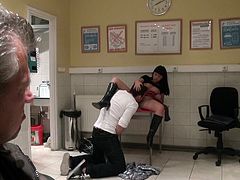 Hey guys, those of us who love all sorts of unusual exciting stories about spontaneous sex in occasional public places, I strongly recommend not to miss this impetuous hardcore action in a public laundry. Right in front of numerous visitors, the busty brunette milf Ava Dalush sucked her lover's long dick and...