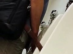 urinals spy huge dude caught publick