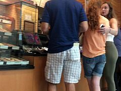 Stalking Amazingly Fit GODDESS at Panera Bread Must See