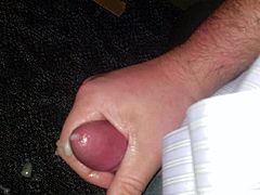 Stroking out Cum in Storage at Work