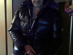 fetish shiny down coat