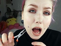 PIERCED CHEEKS 1 - TAKING OUT MY SEXY DIMPLES FACE PIERCING