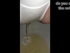 first pissing in my white panty