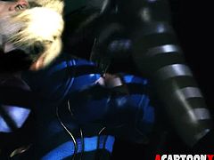 Futanari Harley Quinn fucks Superwoman hard and raw