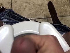 Noisy Public Restroom Masturbation