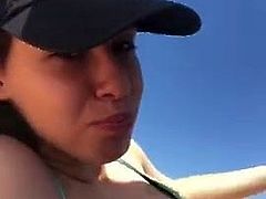 Argentina teaching tits on the beach