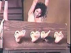 old video bastinado two girls