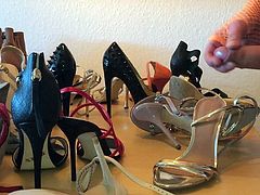 Crossdresser sissy High heels sandals cumshot Heelsfick