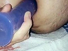 My first anal big dildo (gay gaped hole)