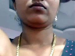Tamil Married aunty exposing herself to her husbands Friend