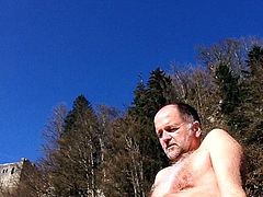 skinny-dipper warming-up and masturbating