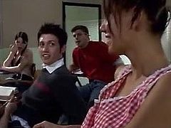Ann Harlow fucks in classroom