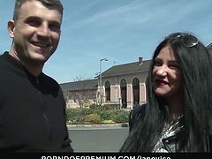 LA NOVICE - Sultry brunette Romanian amateur Isabella takes deep hot anal pounding