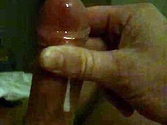 Wanking.. playing with my toy - slowmotion cum