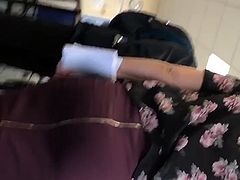 Thick Portuguese booty eating up dress